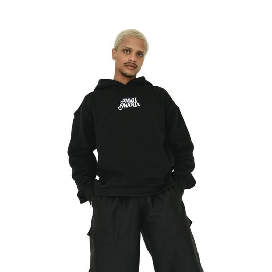 Malimania, Black Hoodie, Logo, Front Image